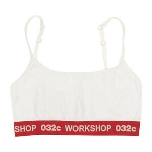 032C White Logo Classic Bralette - Sz XL